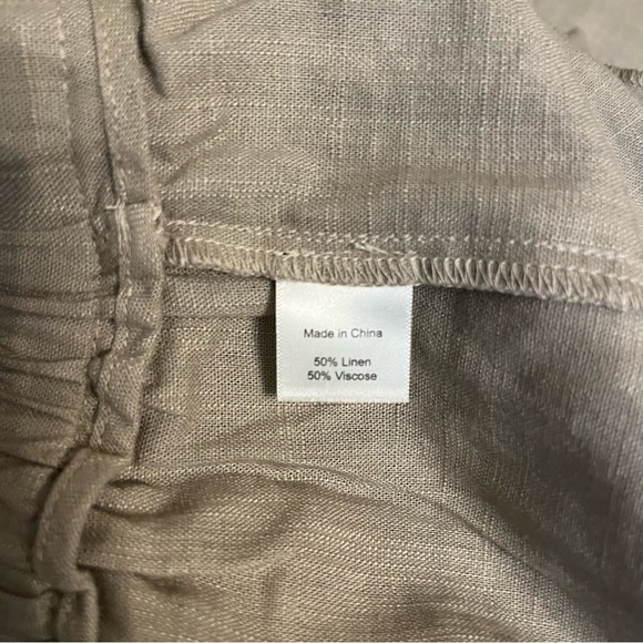 Pacibe Taupe Linen/Blend Pants Size XL NWT - Picture 8 of 12